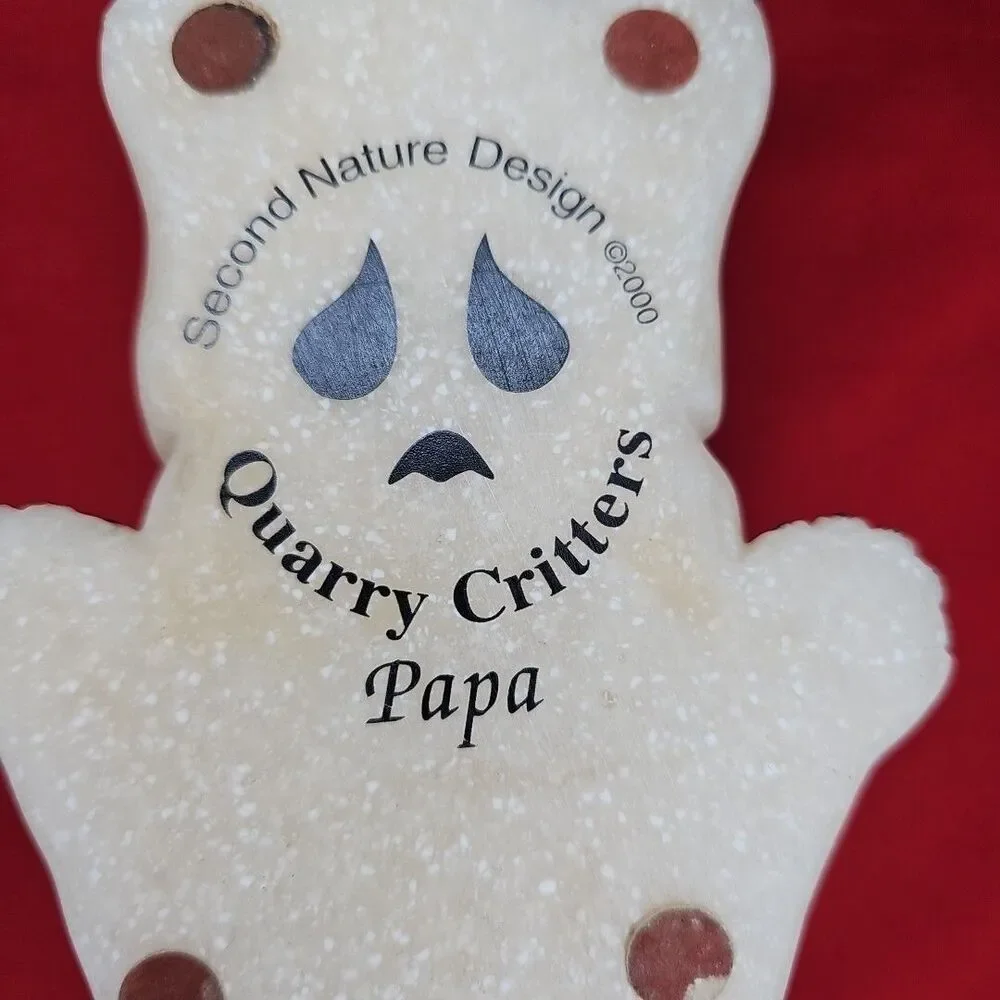 Polar Bear Stone Figurine Papa Bear Quarry Critters Paperweight Vintage